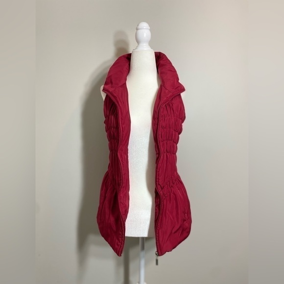 Small New Directions ND Red Scrunch Lightweight Vest w/ Pockets - Picture 7 of 9